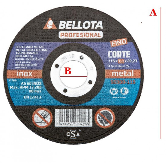 Диск  за метал Bellota 50300-115